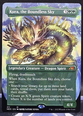 Kura, the Boundless Sky #411 Kamigawa: Neon Dynasty Borderless Regular Mythic - Image 1 of 2