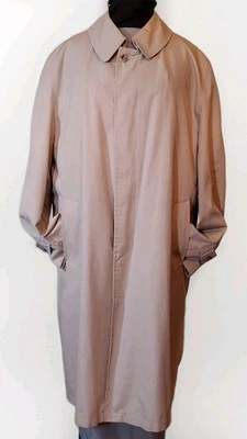 Gabardina larga de lluvia de colección MISTY HARBOR tostada para hombre talla 40L (M) forro de felpa con cremallera Foto 1 de 4