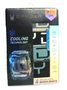 Spyder Men’s Boxer Briefs Med Cooling Tech Nylon Mesh Stretch Multicolor - Picture 1 of 1