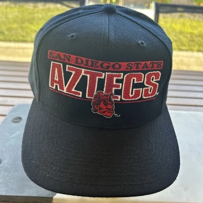 Vintage 90s RARE Sports Specialties San Diego State Aztecs NCAA Snapback Hat Cap - Image 1 of 4