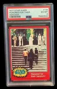1977 topps star wars #116 honored for their heroism! rookie PSA 6 (CENTERED) - Picture 1 of 2