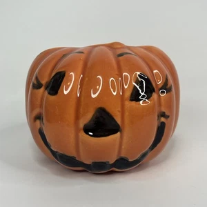 Vintage Haeger USA Ceramic Jack-O-Lantern Pumpkin Flower Pot Planter - Picture 1 of 9