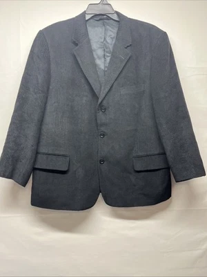 Jos A Bank Blazer Sport Coat Jacket Men's 44 Wool Silk Blend Black Corduroy - Image 1 of 4