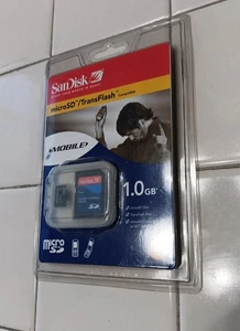 New Vintage SanDisk 1 GB Secure Digital Card ,sealed Transflash /MicroSD - Picture 1 of 3