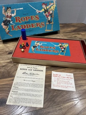 Vintage 1954 Parker Brothers Ropes & Ladders Board Game COMPLETE - Image 1 of 4