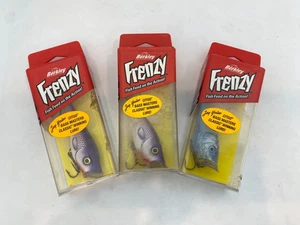 3 Berkley Frenzy Popper Topwater Bait Threadfin Shad Purple Ghost Jay Yelas Rare - Picture 1 of 7