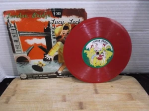 VINTAGE Lucy Locket London Bridge 78 RPM RED - Picture 1 of 6