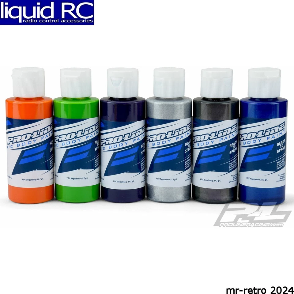 Pro-Line 632301 Secondary Colors RC Body Airbrush Paint Set 6 Pack 2oz - Image 1 of 1