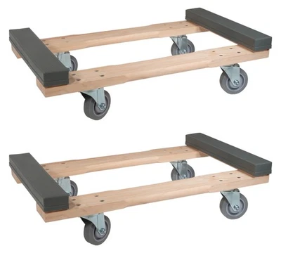 MYTEE PRODUCTS 2Pk 32"x18" Chicago Style 4 Wheel Dolly 1000 lbs Capacity for Moving Furniture