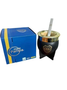 Mate Pampa XL Boca Juniors Farbe Negro + Bombilla - Bild 1 von 2