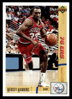 1991-92 Upper Deck Hersey Hawkins #155 Philadelphia 76ers NBA баскетбол - Изображение 1 из 2