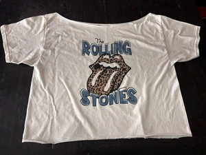 The Rolling Stones Off The Shoulder Tee Large - White - Picture 1 of 4