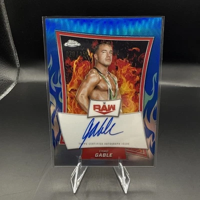 2025 Topps Chrome WWE CHAD GABLE 20/150 Auto blue Refractor SP #RBA-CHA - Image 1 of 2