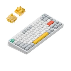 Nuphy Halo75 v2 Kabellose Mechanische Tastatur, Ionic White, QWERTY US, Lemon - Bild 1 von 9