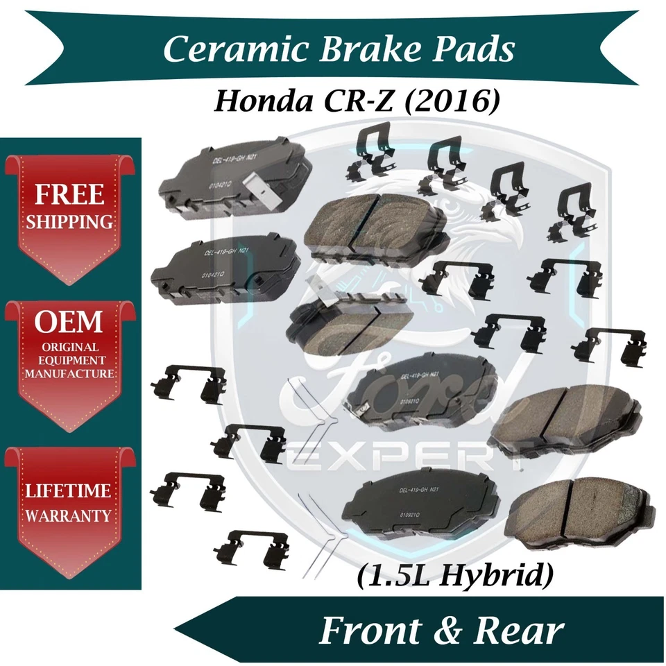 Kit de pastillas de freno de cerámica delanteras y traseras ACDelco OEM para Honda CR-Z 2016 9 años de garantía Foto 1 de 4