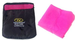 LADIES LUSH HOT PINK LARGE MICROFIBRE BATH TOWEL + bag Sport Gym Travel Camping - Picture 1 of 1