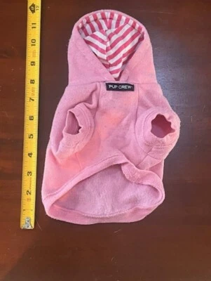 dog cat kitten puppy small  pink hoodie sweater  pup crew - Image 1 of 4