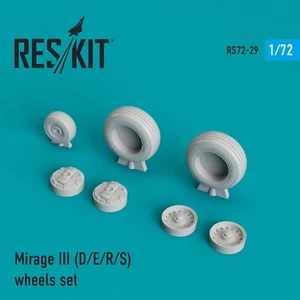 ResKit RS72-0029 Scale 1:72 MirageIII (D,E,R,S) Resin Wheel Upgrade for Aviation - Picture 1 of 24
