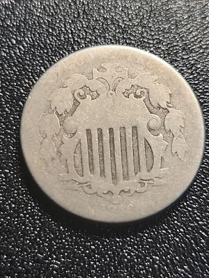 1876 shield nickel Rare Tougher date!!  - Image 1 of 2