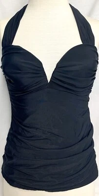 Magicsuit новый черный погружения танкини верхний собранными в Рюш гофрированный сделано в США новый без ЯРЛЫКОВ 8 - Изображение 1 из 4