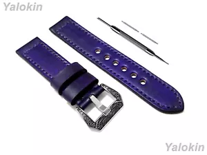Purple Brushed Leather Band Strap for Garmin Vivomove Trend & Vivoactive 3 -B20 - Picture 1 of 9