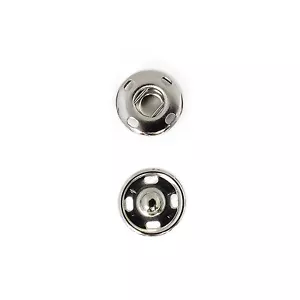Neue Druckknöpfe zum Aufnähen Größe: 14 mm 144 Sets Paket, Farbe: Nickel - Bild 1 von 1