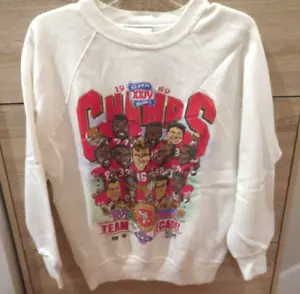 Felpa Vintage 1989 Salem San Francisco 49ers Superbowl Champs Caricature Taglia L - Foto 1 di 14