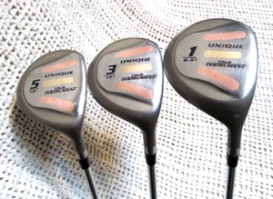 Unique TOUR INSTRUMENT Maraging (1W-3W-5W) 3Pc Wood Set RH~Reg Flex Steel Shafts - Picture 1 of 7