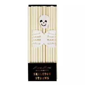 HALLOWEEN Spooky Party Straws with Skeleton Toppers (24 Pack) - Picture 1 of 1