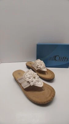 Sandalias de cuero para mujer 8,5 M Cliffs White Mountain (NOS 2020) C130952 Cove blancas Foto 1 de 4