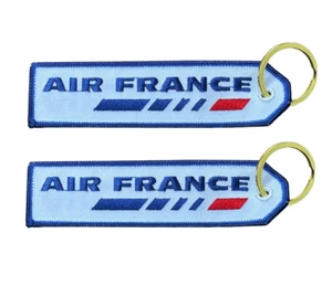 13350 AIR FRANCE AIRLINE RBF REMOVE BEFORE FLIGHT AVIATION FABRIC KEYRING - Picture 1 of 1