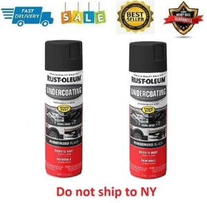 2PC Black Cars Truck Undercoating Rubberized Protection Coating Spray Paint 15oz - Picture 1 of 6