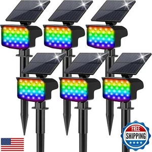 NACINIC Solar Spot Lights Outdoor Color Changing 27 LEDs Solar Lights Outdoor - Picture 1 of 5