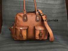 Men's Vintage Travel Leather Duffel Gym Holiday Air cabin Luggage Handmade Bag