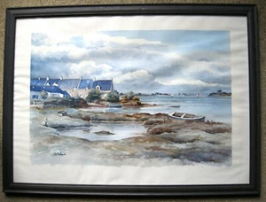 LITHOGRAPHIE RÄNDER DES GOLFS VON MORBIHAN VON B. RICHARD - Bild 1 von 7