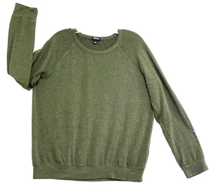 Fine Quality Lt Weight Sweater L Sage Refined Cotton Blend Buffalo David Bitton - Picture 1 of 4