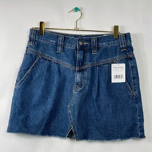 Minifalda vaquera Free People Sidecar azul Saratoga para mujer talla 27 We The Free - Imagen 1 de 12