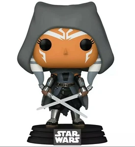 Funko Pop! Star Wars: The Mandalorian - Hooded Ahsoka with Duel Sabers Amazon Ex - Picture 1 of 1