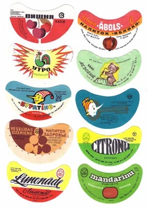 10 Soviet USSR Russian Sparkling Soft Drinks Lemonade Non Alcoholic Labels #12 - Picture 1 of 1
