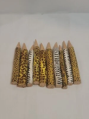 Xonex Wooden Thick Colored Pencils Art Animal Print Design Kids Drawing - Image 1 of 4