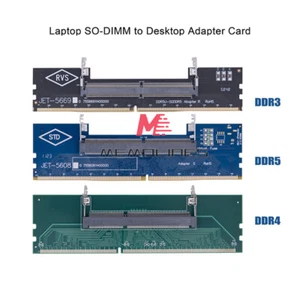 Carte adaptateur mémoire DDR3 DDR4 DDR5 ordinateur portable vers bureau SO-DIMM vers PC carte DIMM - Photo 1/14