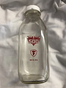 INDY 500 FIRESTONE Replica Milk Glass Bottle 32 fl oz 2014 - Picture 1 of 3