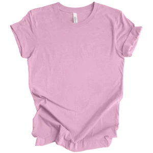 5 Bella + Canvas Size Small Heather Bubble Gum Pink Unisex T-Shirt 3001CVC - Picture 1 of 4
