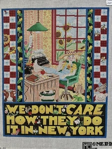 Mary Engelbreit Needlepoint “We Don’t Care How They Do It In New York” 17.5”x14” - Picture 1 of 6