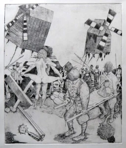 During the Thistle War" copper engraving - Picture 1 of 1