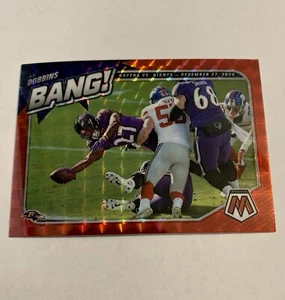 2021 Mosaic JK DOBBINS BANG! Fanatics Exclusive RED MOSAIC PRIZM SSP Ravens #B-9 - Picture 1 of 5