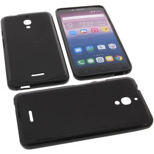 Funda Para Alcatel Pixi 4 6.0 4G Carcasa De Protección TPU Goma Negra - Imagen 1 de 4