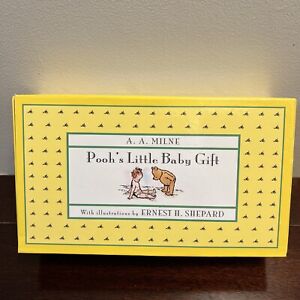 Classic Pooh Baby Keepsake Box Gift Set Gund Rattle Book Keepsake Box Vtg New
