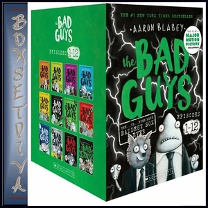 THE BAD GUYS Episode 1-12 Books Box Gift Set Kids Story Book By Aaron Blabey - Picture 1 of 3