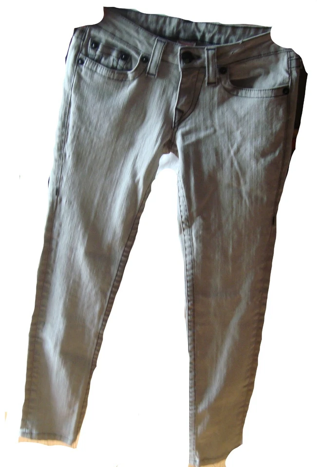true religion girl's jeans size 28 on tag but will fit 7/8 - Imagem 1 de 4